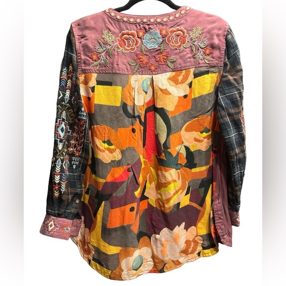 John Mark embroidered long sleeve shirt size S - Picture 3 of 14